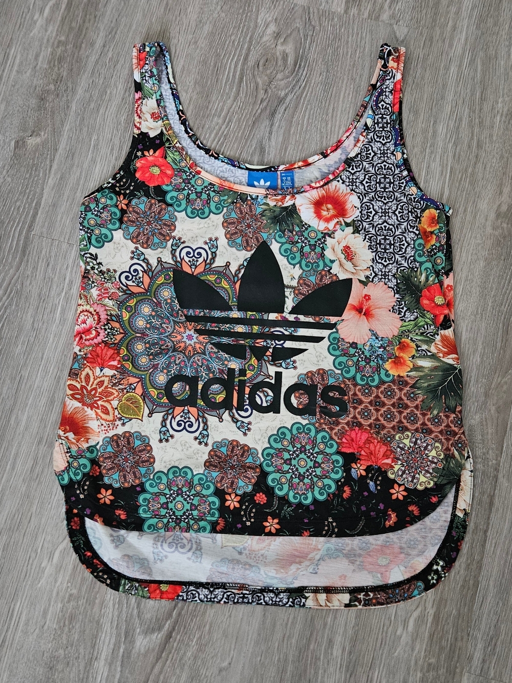 adidas Multicolor Floral Patchwork Tank Top